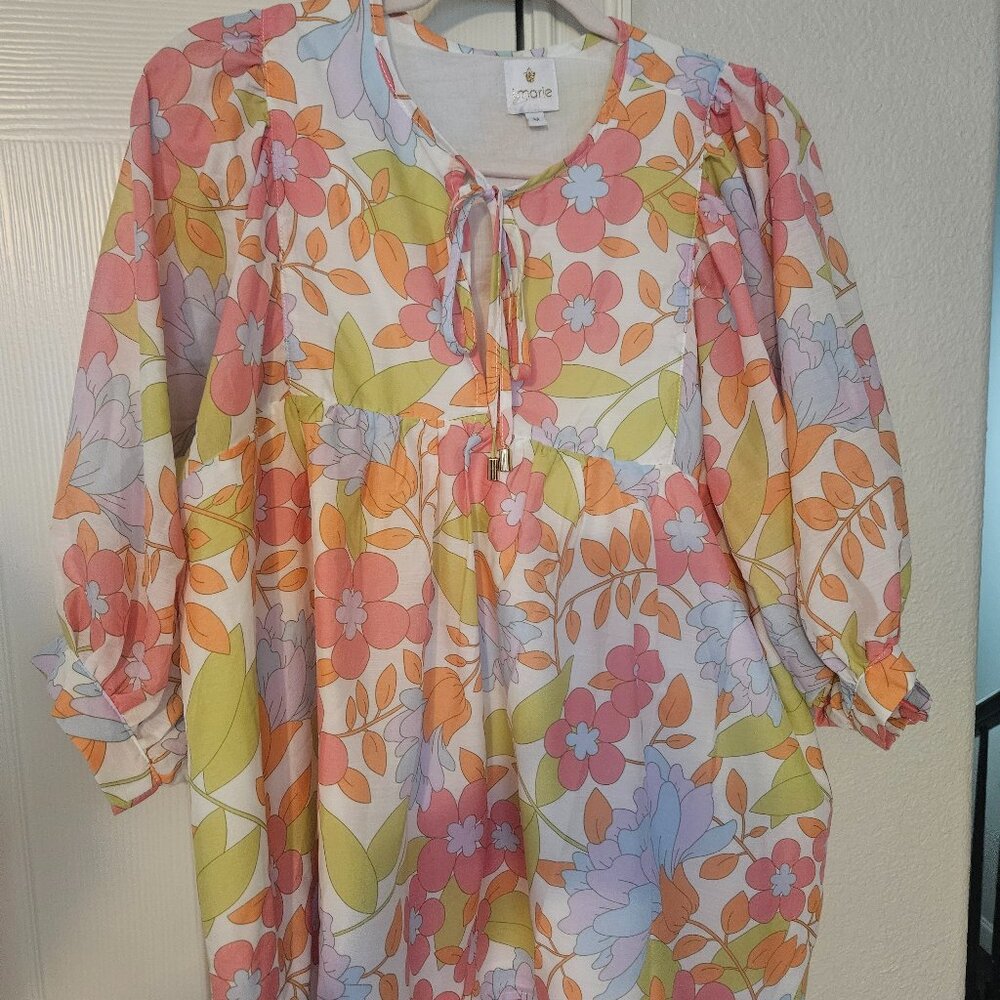 J Marie Floral Shirt Womens Size M